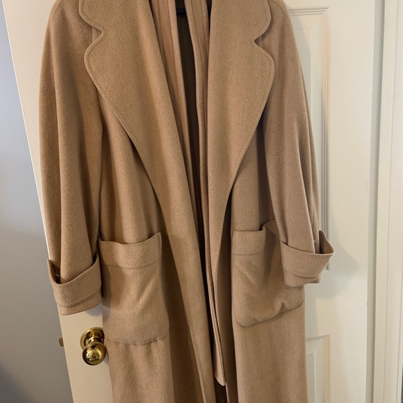 Vintage camel hair wrap coat - Picture 10 of 14